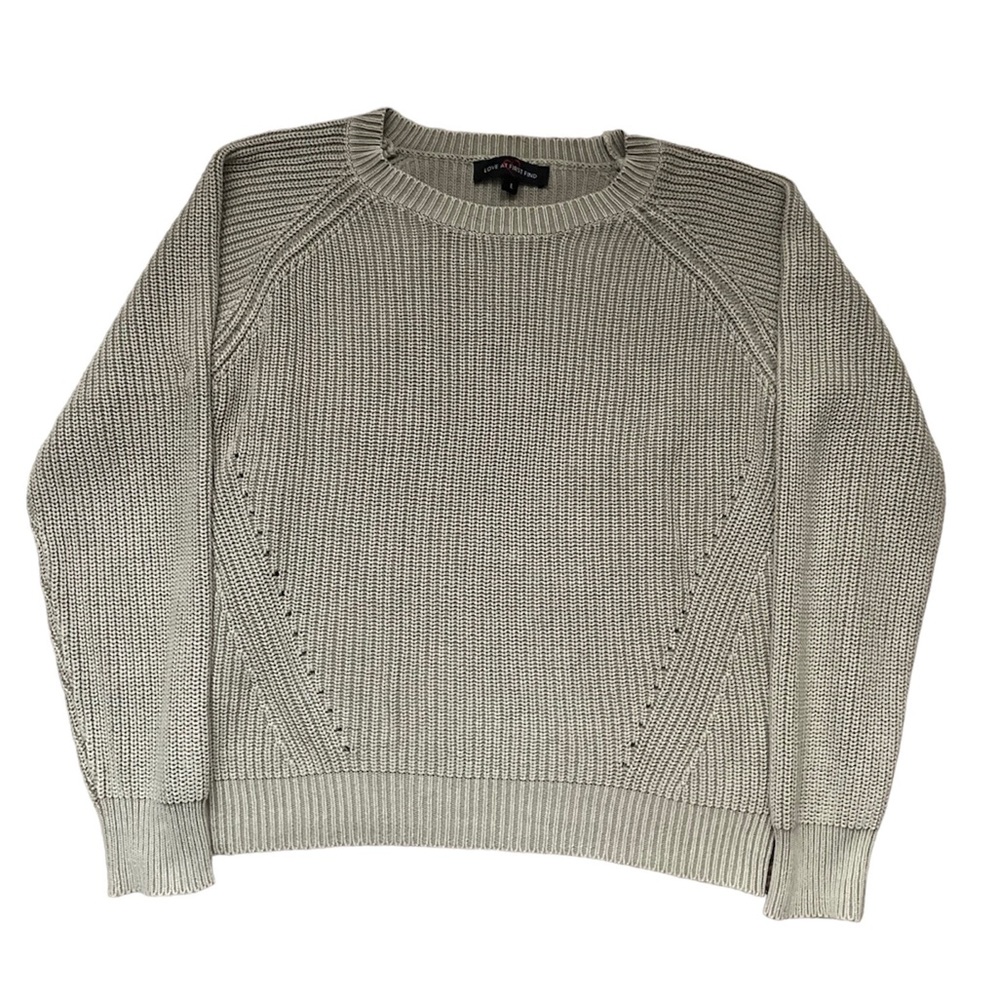 NWOT Love at First Find Relaxed Loose Fit Crew Scoop Neck Sweater (size L)